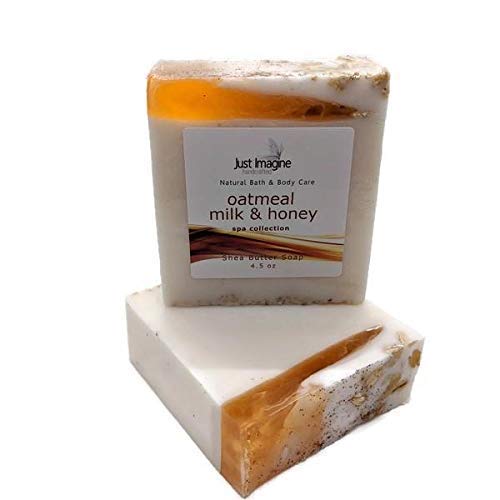 Just Imagine Handcrafted Oatmeal Milk Honey Shea Butter Soap All Natural Handmade Soap 45 oz