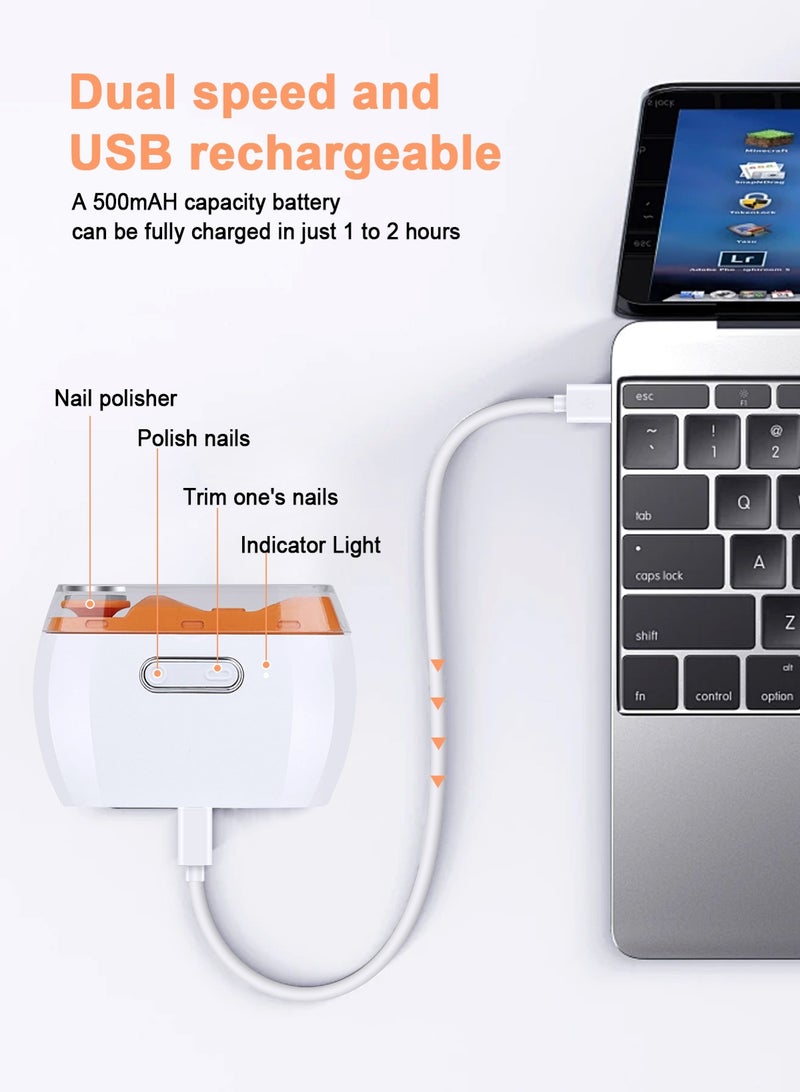 URbazaar Nail Clippers Nail File Nail Trimmer Nail Cutter Nail Scissors Electric Nail File Baby Nail Clippers Finger Nail Clippers Baby Nail Trimmer Electric Nail Trimmer Manicure Tool - Image 4