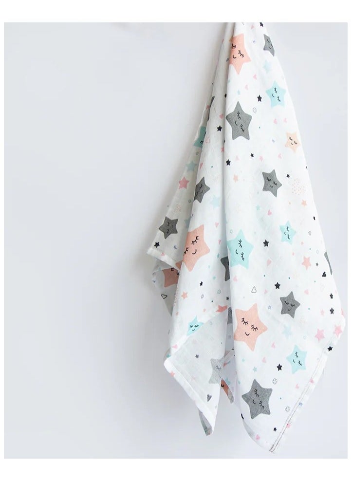 Yellow Doodle Yellow Doodle Organic Luxury Swaddles Set - Twinkly Stars / Fairy Dust  - Image 2
