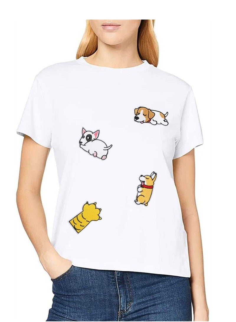 Y&D 23 Pieces Iron on Patches for Clothing, Cute Dog & Paw Embroidered Appliqués Stickers, Sew On Jacket, Jeans, Clothes, Backpacks, Hats, Shoes - Image 5