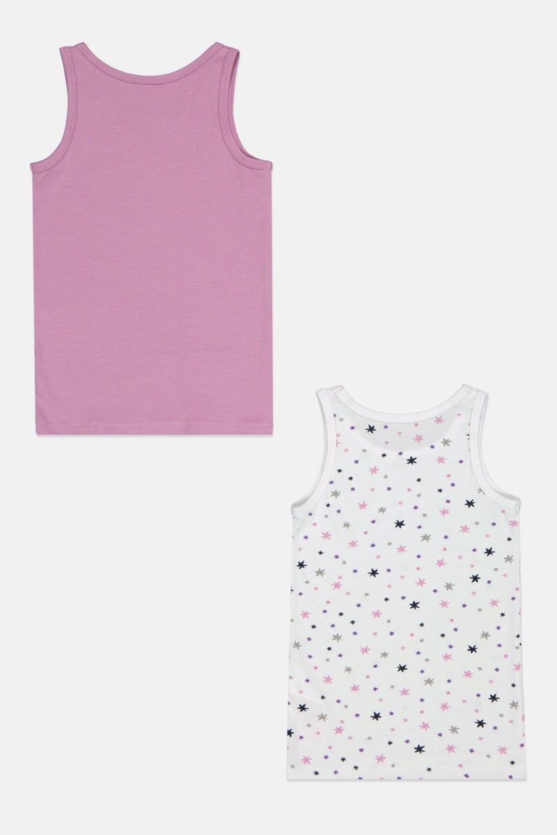 NAME IT بلوزة بدون أكمام للبنات الصغيرات 2 قطعة بطبعة شاملة، متعددة الألوان - Image 2