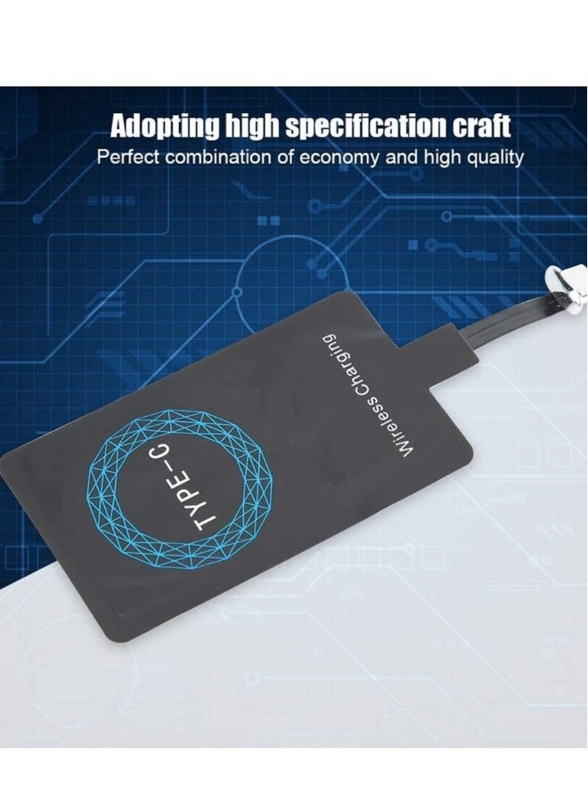 Generic - 2Pcs Type C Adapter with Fast & Smart Microchip Technology, Magic Tag USB C Wireless Charging Receiver Chip for All Type C Cellphones - Image 1
