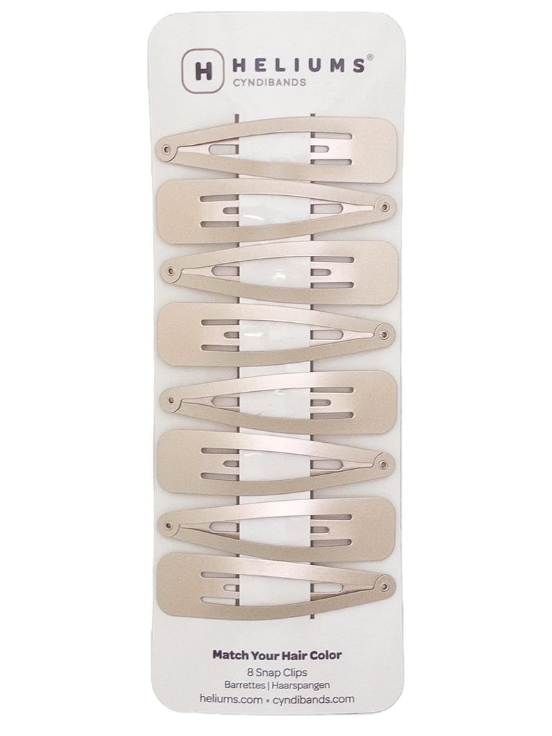 Heliums Large 27 Inch Snap Clips  Ash Blonde  Metal Barrettes Metallic Hair Clips Blend with Light Blonde Hair Color  8 Count