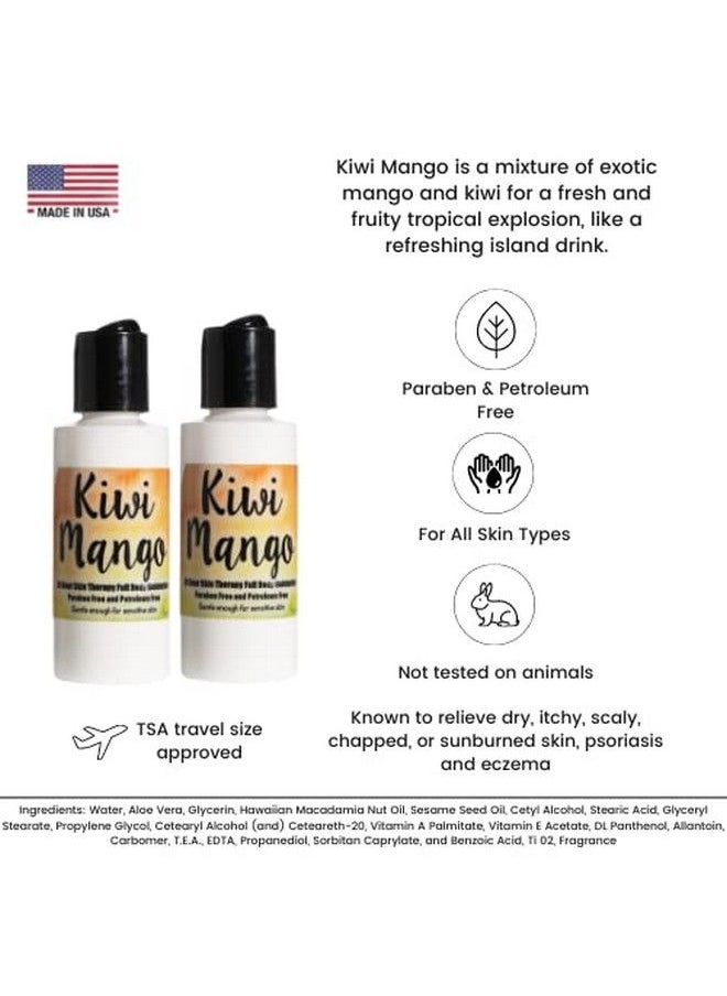The Lotion Company 24 Hour Skin Therapy Lotion Full Body Moisturizer Travel Size Paraben Free Made In Usa Kiwi Mango Fragrance 2 Oz. (Pack Of 2)  - Image 4