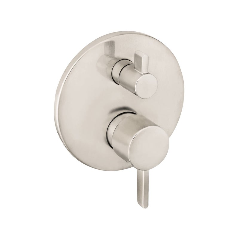 hansgrohe Ecostat Modern Pressure Balance Shower Valve Trim with Diverter in Brushed Nickel, 04447820 - Image 5