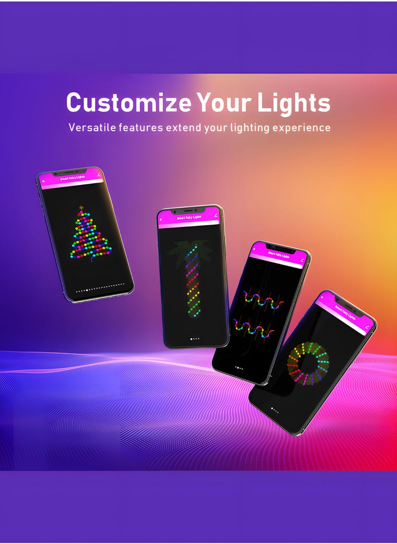 10M 66LED Globe Fairy Lights - Colorful Copper Wire Fairy String Lights - 16 Single Colors, 4 Music Modes, 2 APP DIY Modes, Bluetooth, USB Powered, Remote Control for Wedding Party Home Decoration