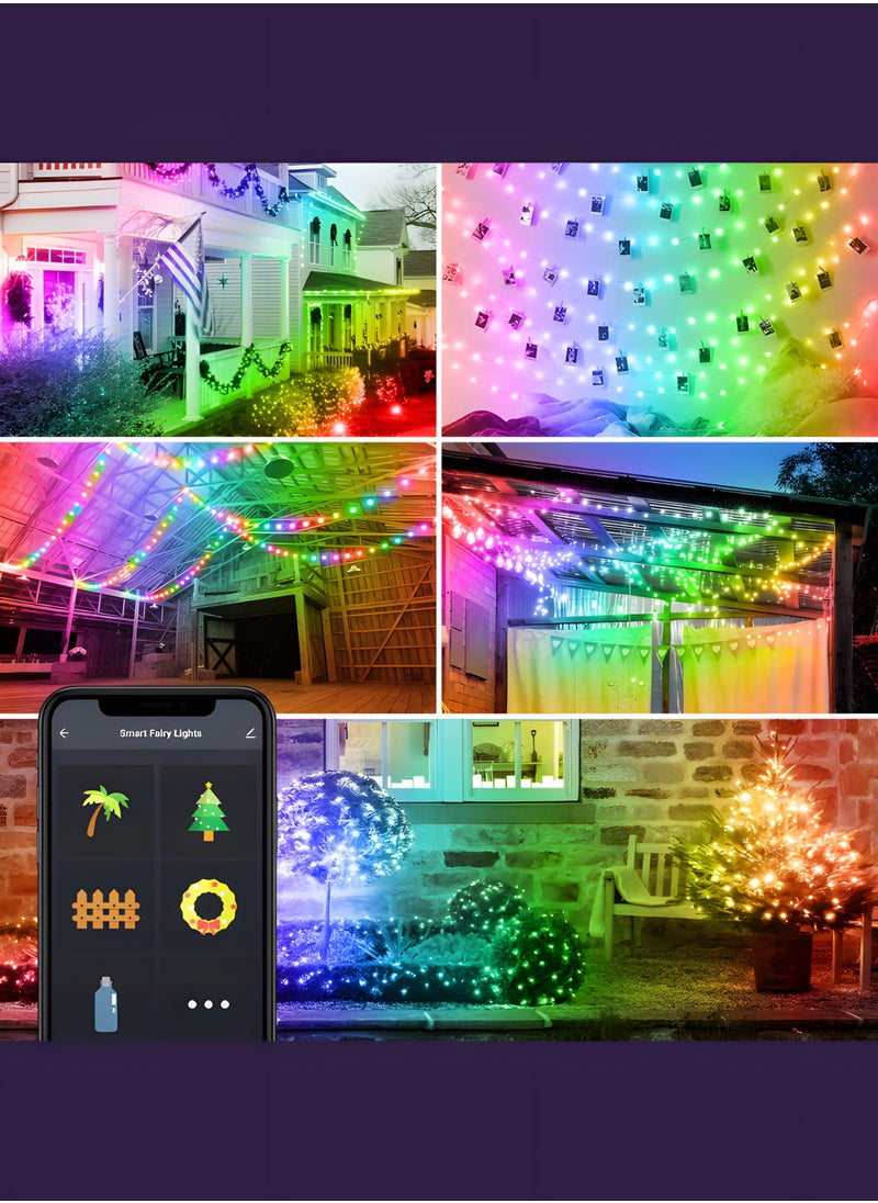 10M 66LED Globe Fairy Lights - Colorful Copper Wire Fairy String Lights - 16 Single Colors, 4 Music Modes, 2 APP DIY Modes, Bluetooth, USB Powered, Remote Control for Wedding Party Home Decoration