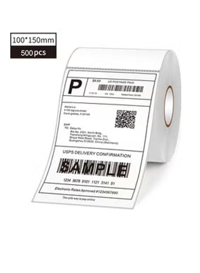 Generic 500-Piece Thermal Label Paper Rolls  White  - Image 1