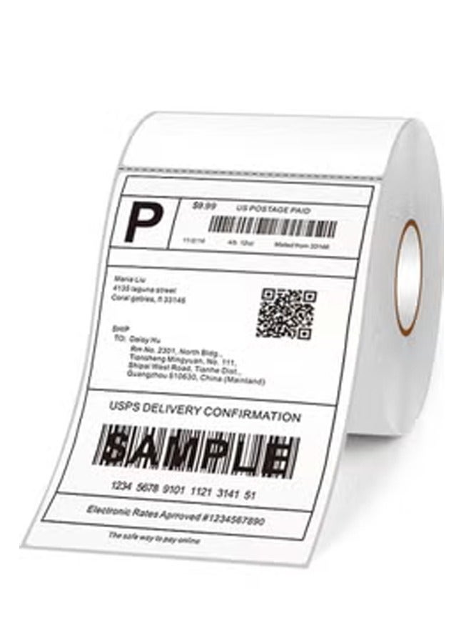 Generic 500-Piece Thermal Label Paper Rolls  White  - Image 2