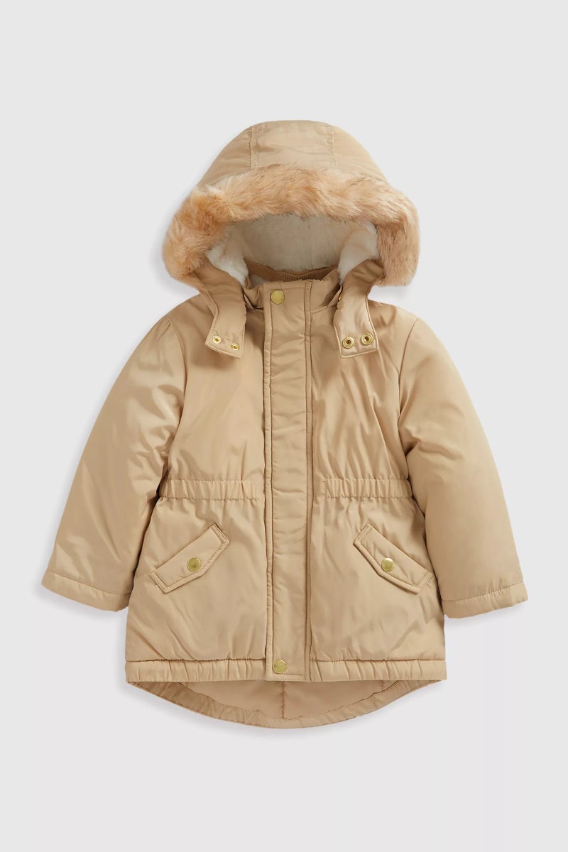 mothercare Beige Parka Coat - Image 1