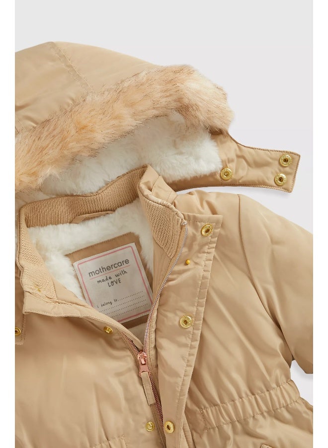 mothercare Beige Parka Coat - Image 2