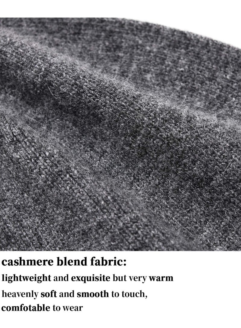 SOLARAE قبعات بوني صوفية للنساء مزيج من الكشمير والصوف دافئة وناعمة قبعات مريحة شتوية - Image 4