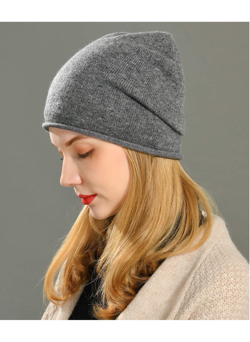 SOLARAE قبعات بوني صوفية للنساء مزيج من الكشمير والصوف دافئة وناعمة قبعات مريحة شتوية - Image 3