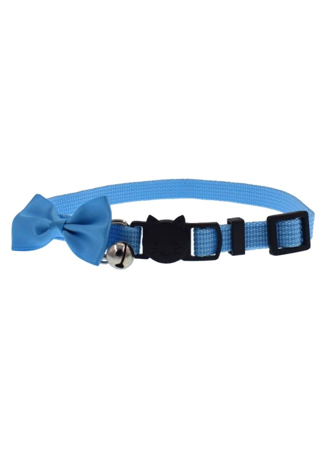 Loquat Pet Bow Tie Safety Collar Belt Light Blue/Black