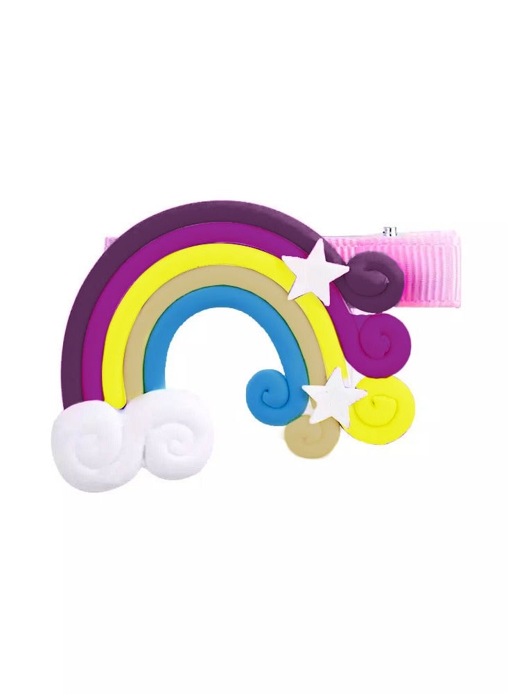 CATANES 8 Packs For Hair Clips Cloud Ornaments and Lollipop Colourful Flatback Polymer Hair Clips - Image 2
