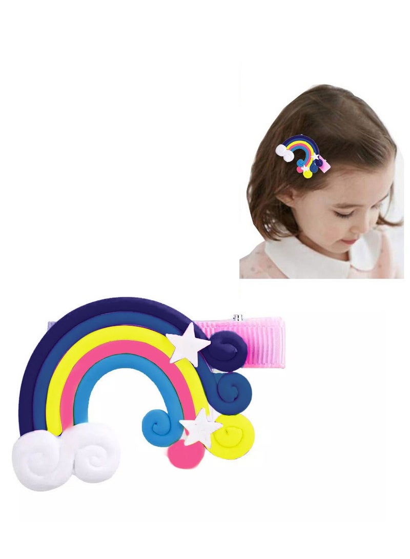 CATANES 8 Packs For Hair Clips Cloud Ornaments and Lollipop Colourful Flatback Polymer Hair Clips - Image 3