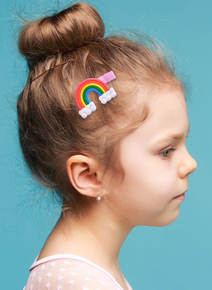 CATANES 8 Packs For Hair Clips Cloud Ornaments and Lollipop Colourful Flatback Polymer Hair Clips - Image 4