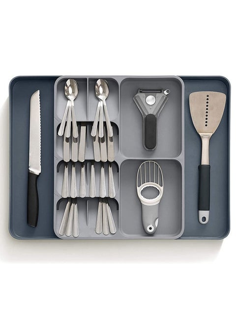 Kitchen Drawer Organizer Tray, Expandable Utensil Drawer Tray for Storage and Organization of Cutlery, Spoons, Cooking Utensils and Gadgets