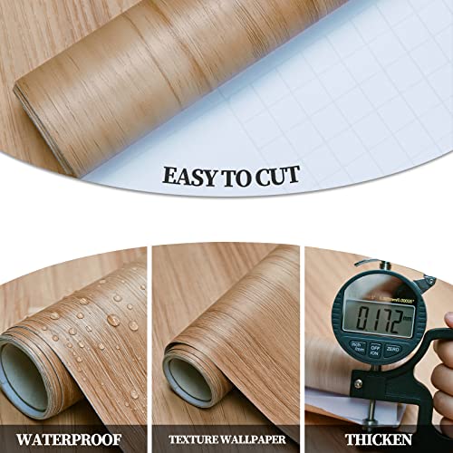 Sevalo Wood Contact Paper Wood Peel and Stick Wallpaper Light Wooden Look Grain Contact Paper for Cabinets and Drawers Self Adhesive Removable Wallpaper Natural Waterproof Vinyl 15.7inW 393inL - Image 4