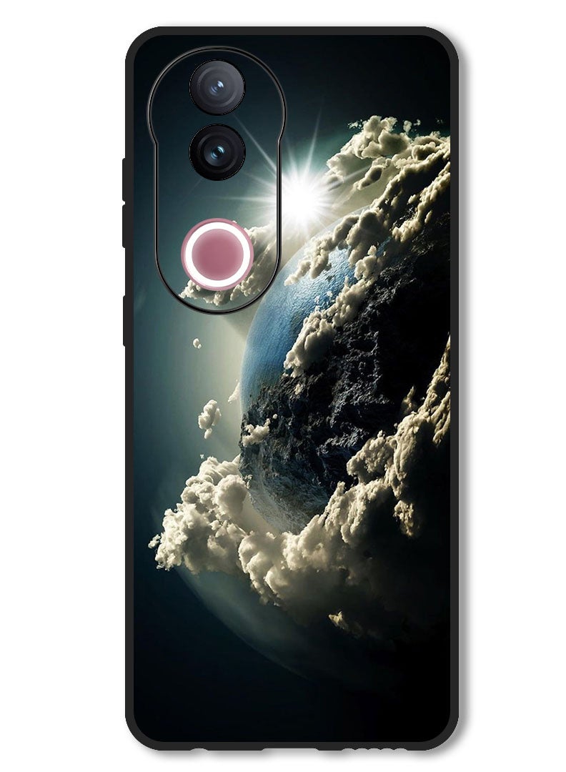 Theodor Case Compatible with Vivo V50 Protection Shockproof Bumper Cover Space Earth Sun - Image 1