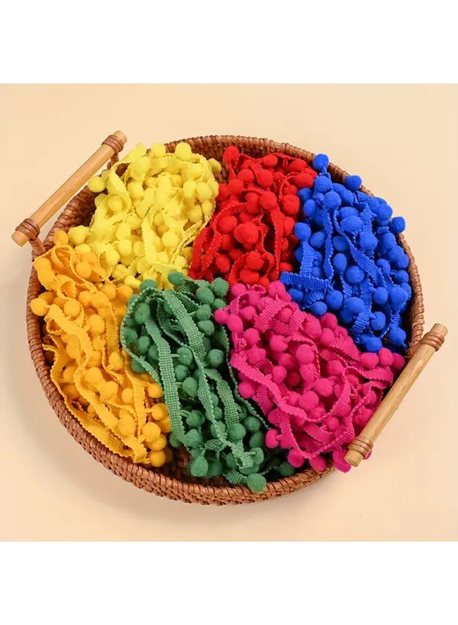Big Red 3m Nylon Pom Pom Trim 15mm Colorful Ball Decorative Tape For DIY Crafts - Image 5