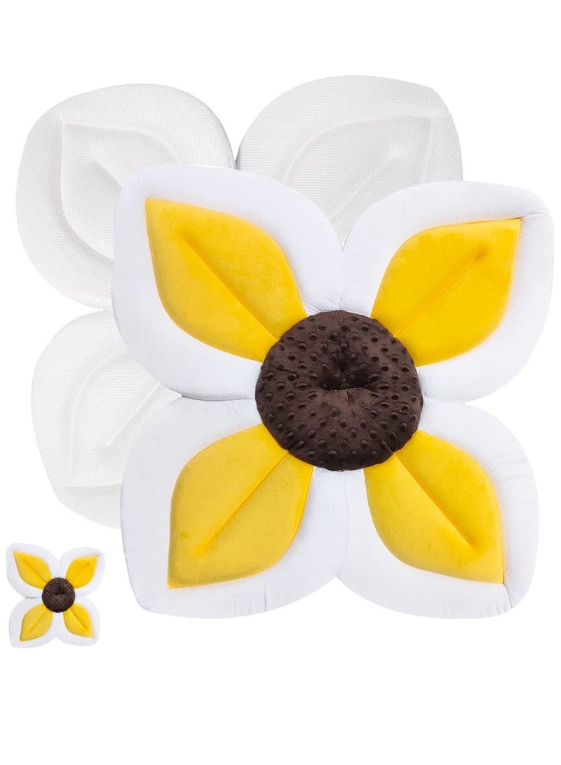 ABJ Baby Bath Tube Four Pedal - Fit for All Kind Of Tubs ( 0 -6 Month), Baby Bath Seat Flower Shaped Comfortable Bathtub, Baby Bather, Baby Bath, Kids Bath Support - Image 1