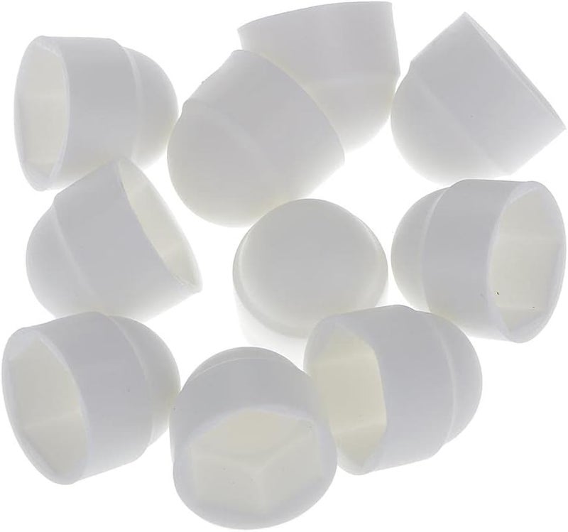 klarako 10 Pcs White M8 13x15mm Dome Bolts Nuts Protection Caps Cover Hex Hexagon Plastic - Image 5