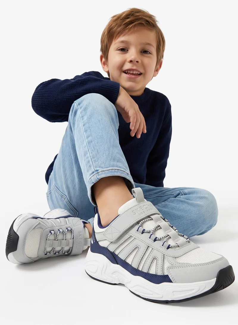 Skechers GRAY SYNTHETIC/ TEXTILE/ NAVY TRIM Kids Mega-Quake for Men | Best Price UAE