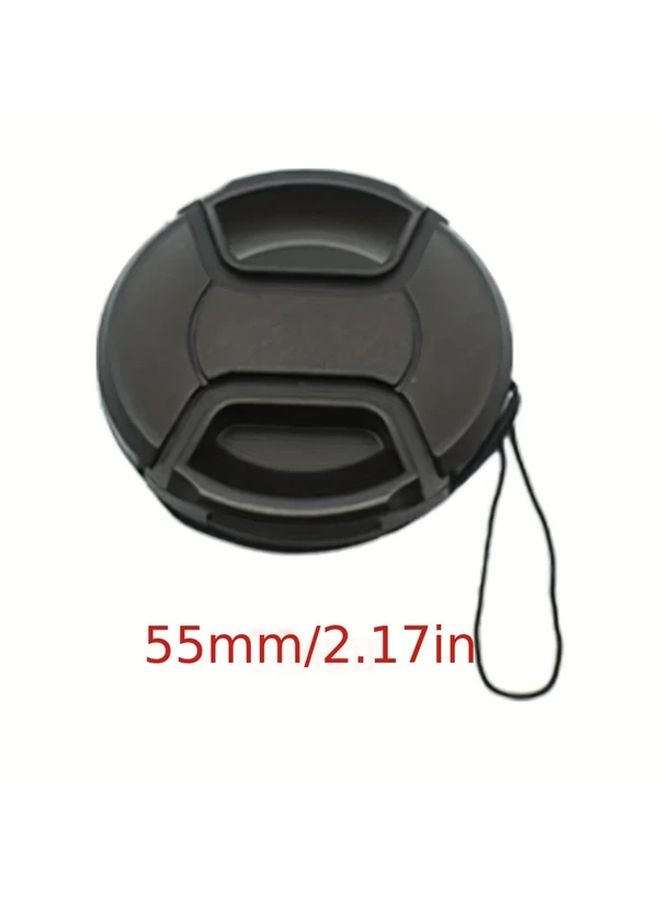 55mm Black Camera Lens Cover Bracket Camera Lens Protection Accessories 1pc - Image 1
