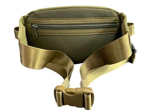 ROARING FIRE Ridger Tactical Fanny Pack for men with Twosides Adjustable Waist Belt and RFID Protection Concealed Carry Zippered Pocket for Hiking OutdoorFDE Color Nylon Version - Image 3