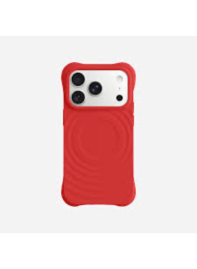 Soft Silicone Case with MagSafe for iPhone 15 Pro, Dark Red - Image 2