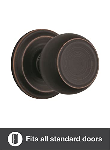 BRINKS - Stafford Indoor Passage Hall Closet Door Knob Set, Tuscan Bronze - Non-Locking Home Interior Bronze Decor Hall Closet Door Knob Handle Set - Image 2