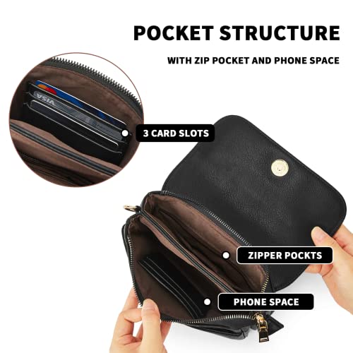 CHOLISS Small Crossbody Bags for Women, Vegan Leather Cell Phone Purse, Mini Travel Purse with Adjustable Strap - Image 3