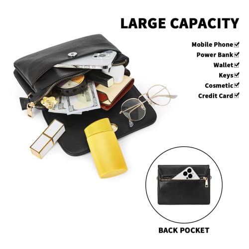 CHOLISS Small Crossbody Bags for Women, Vegan Leather Cell Phone Purse, Mini Travel Purse with Adjustable Strap - Image 4