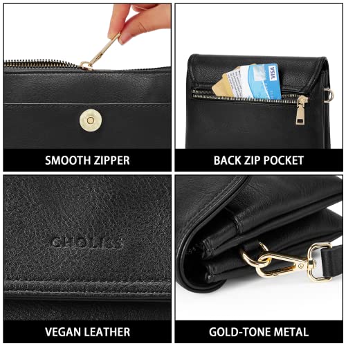 CHOLISS Small Crossbody Bags for Women, Vegan Leather Cell Phone Purse, Mini Travel Purse with Adjustable Strap - Image 5