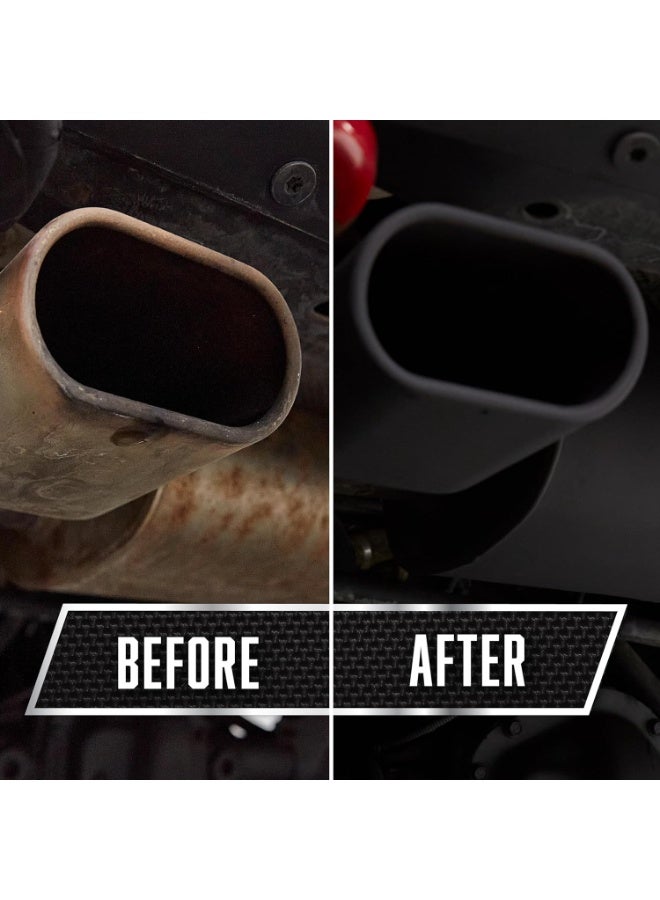 RUST-OLEUM High Heat Spray Paint, Flat Black Ceramic Coating, 12 oz / 340g, Heat Resistant up to 2000°F, Gas & Oil Resistant, Anti-Rust Aerosol Paint for BBQ Grill, Exhaust, Stove & Metal Surfaces, Gas & Oil Resistant-248903 - Image 5