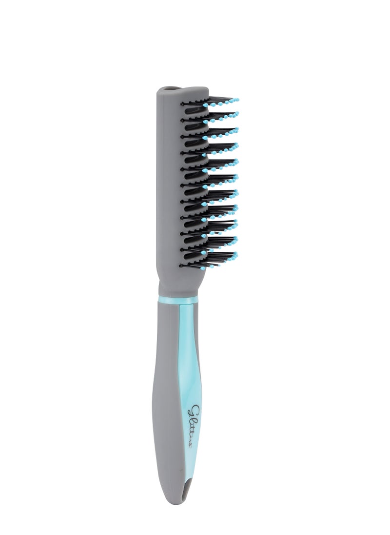 Glitters - Hair Brushes for Men Women, Hole Design Hair Blow Drying Styling Brush Curve Brush Barber Brush for Long, Thick, Thin, Curly Hair, Slicked-back Hair - Image 1