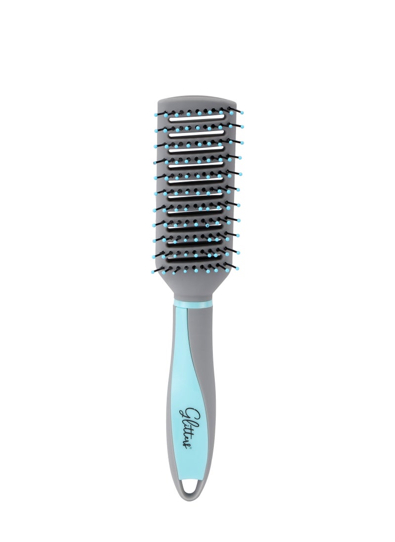 Glitters - Hair Brushes for Men Women, Hole Design Hair Blow Drying Styling Brush Curve Brush Barber Brush for Long, Thick, Thin, Curly Hair, Slicked-back Hair - Image 1