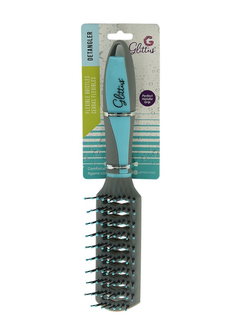 Glitters - Hair Brushes for Men Women, Hole Design Hair Blow Drying Styling Brush Curve Brush Barber Brush for Long, Thick, Thin, Curly Hair, Slicked-back Hair - Image 1