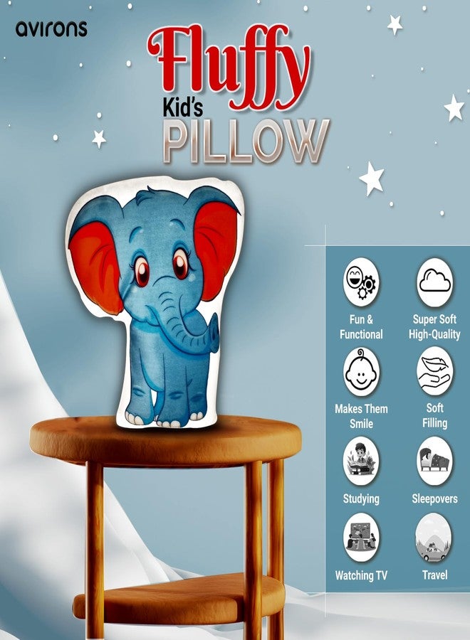 Avirons Cute Elephant Pillow - Soft, Snuggly & Fun! Perfect for Kids, This Plush Pillow Adds Comfort and Playful Charm to Nap Time, Playtime, and Everyday Cuddles - Image 3