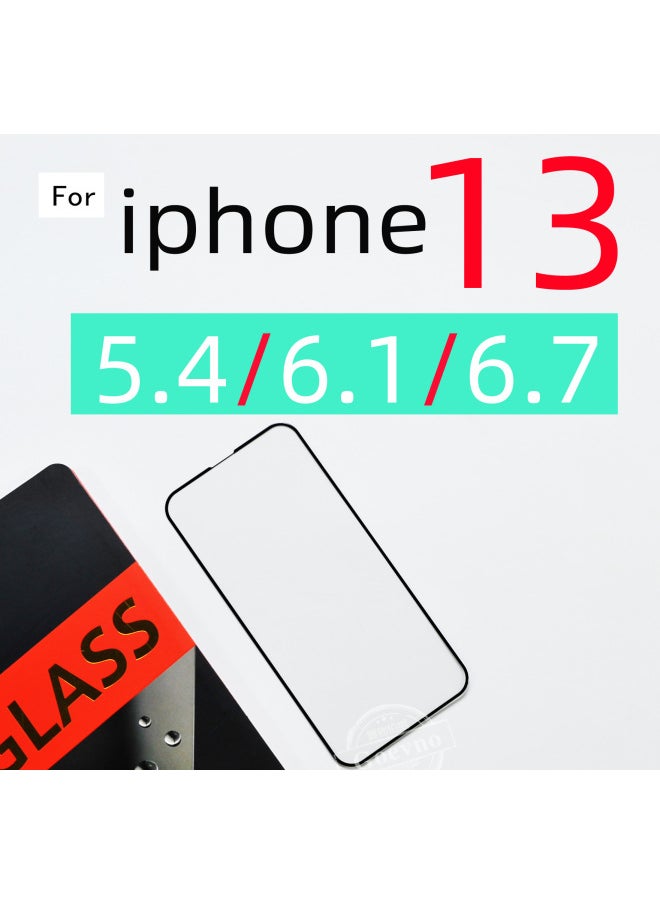 Generic Suitable For Iphone13 Tempered Film Electroplating Anti-peep Full Version AG Matte Frosted Film For Iphone 13 Blue Light Film-Color:0.33mm Curved Edge Bare Chip-Size:For Iphone13 Pro Max Full Version Black  - Image 1