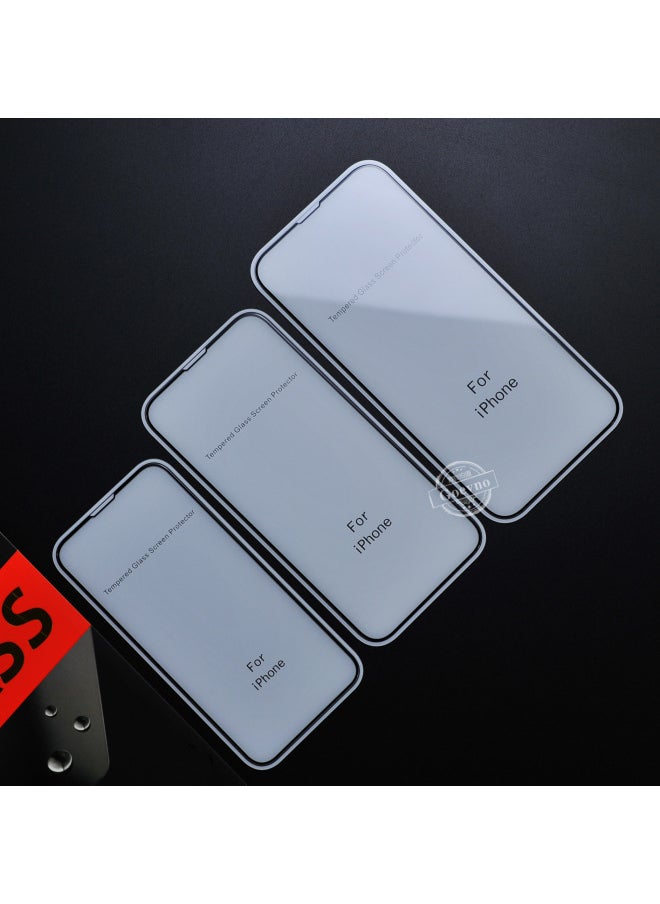 Generic Suitable For Iphone13 Tempered Film Electroplating Anti-peep Full Version AG Matte Frosted Film For Iphone 13 Blue Light Film-Color:0.33mm Curved Edge Bare Chip-Size:For Iphone13 Pro Max Full Version Black  - Image 4