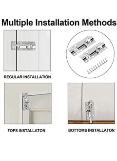 KASTWAVE Door Bolt Lock Sliding Latch Lock with Screws 3 Inch Stainless Steel Sliding Latch Lock - 2 Pack Door Bolt Barrel Sliding Latch Lock Catch Latch Slide Bolt for All Type of Internal Doors  - Image 5