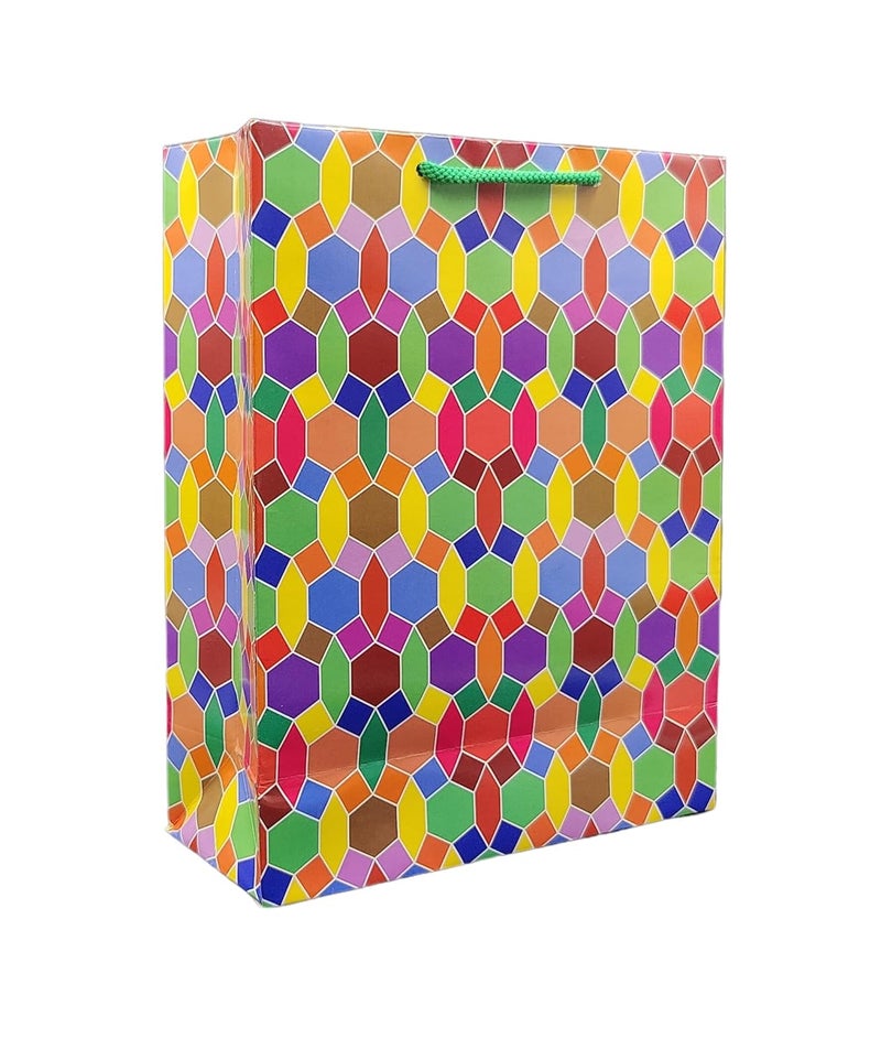 TASCHE TASCHE Kalideo Medium Gift Bags For GiftingWeddingsBirthdayHoliday Presents Size 12 X 95 X 4 InchPack Of 30Multi 