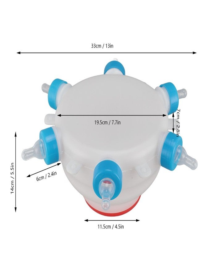 Fockety Lamb Milk Feeder Bottle, 6 Pacifier Round PC Plastics Easy to Clean Sheep Feeding Cup, Portable Safe Milk Pot for Piglet Lamb, Lamb Feeding Bottle for Piglets and Lambs - Image 5