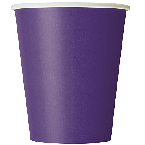 Unique Party Deep Purple Solid Paper Cups - 9 oz (Pack Of 8) - Disposable Drinkware - Perfect For Parties, Events & Gatherings - Image 4