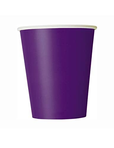 Unique Party Deep Purple Solid Paper Cups - 9 oz (Pack Of 8) - Disposable Drinkware - Perfect For Parties, Events & Gatherings - Image 2