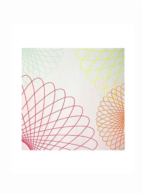 Meri Meri Toot Sweet Neon Spiro Large Napkin