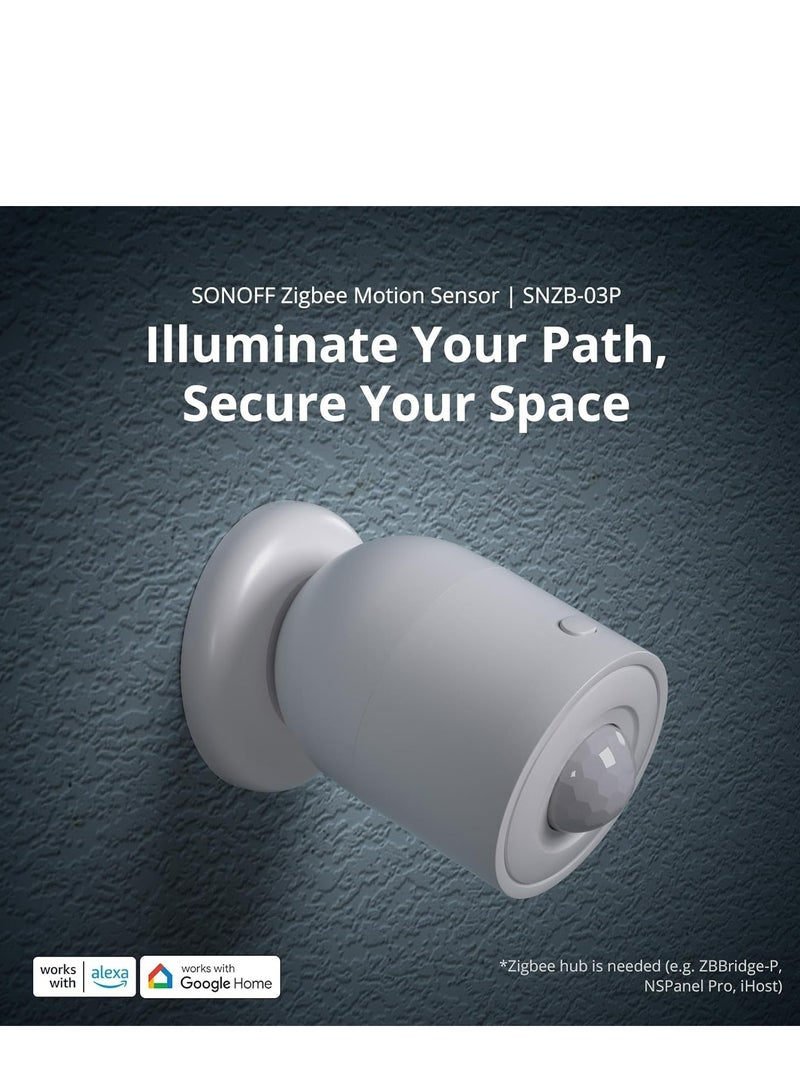 SONOFF SONOFF SNZB-03P ZigBee Motion Sensor (Updated Version), Wireless Motion Detector Get Alerts or Trigger Lights, SONOFF Zigbee Bridge Required, Batteries Included, Works with Alexa & Google Home  - Image 2