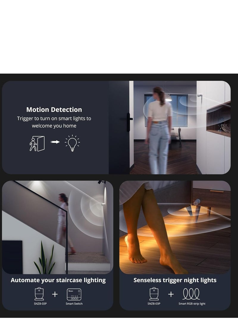 SONOFF SONOFF SNZB-03P ZigBee Motion Sensor (Updated Version), Wireless Motion Detector Get Alerts or Trigger Lights, SONOFF Zigbee Bridge Required, Batteries Included, Works with Alexa & Google Home  - Image 3